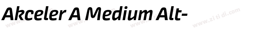 Akceler A Medium Alt字体转换
